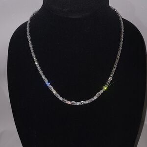 Silvertone Simulated Diamond Necklace